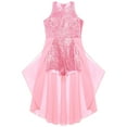 thumbnail image 6 of Aislor Big Girls Sequins Romper Formal Dress Birthday Evening Chiffon Ball Gown 6-16 Pink 12, 6 of 7