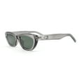 thumbnail image 3 of Womens Narrow Rectangular Cat Eye Retro Plastic Sunglasses Slate - Green, 3 of 4