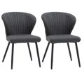 thumbnail image 1 of HOMCOM Dining Chairs Set of 2, Kitchen Chair with Linen-touch Upholstery, 1 of 10