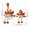 B, variant on Aonerit 19In Turkey Figurines, Hat-Wearing Couple Ornament, Stretchy Spring Thanksgiving Decor, Tabletop Display, For Fireplace Mantel