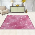 thumbnail image 3 of Non-Slip Area Rug 63x48in Indoor Washable Floor Mats Carpet Printed for Living Room, Bedroom, Home Decor Pink Glitter Background, 3 of 7