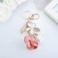 thumbnail image 6 of Milisten 1Set Key Chain For Handbag Pink Flower Tassel Key Ring Elegant Zinc Alloy Cloth, 6 of 8