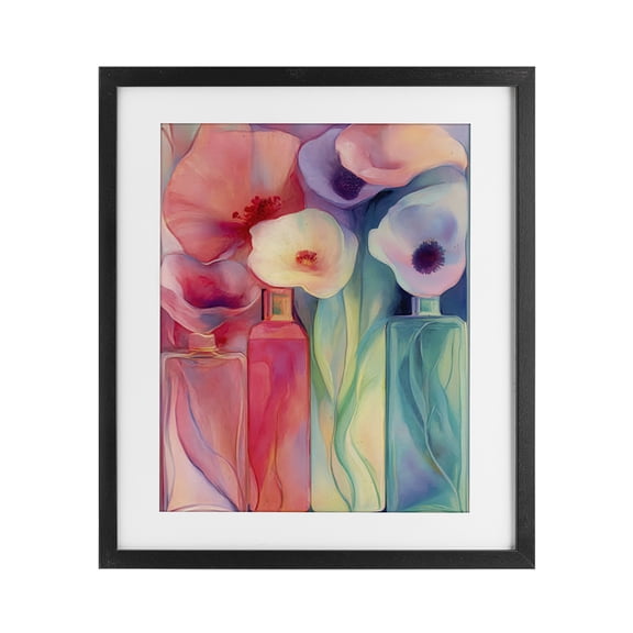 Stupell Industries Petal Logic Gradient Black Framed Print Under Glass, design by Annabelle Hall