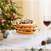 HBlife Acrylic Cake Stand with Dome Cover (12.2), Multifunctional Serving Cookie Platter Punch Bowl and Cake Plate for Dessert Table Display for Parties (6 Uses)