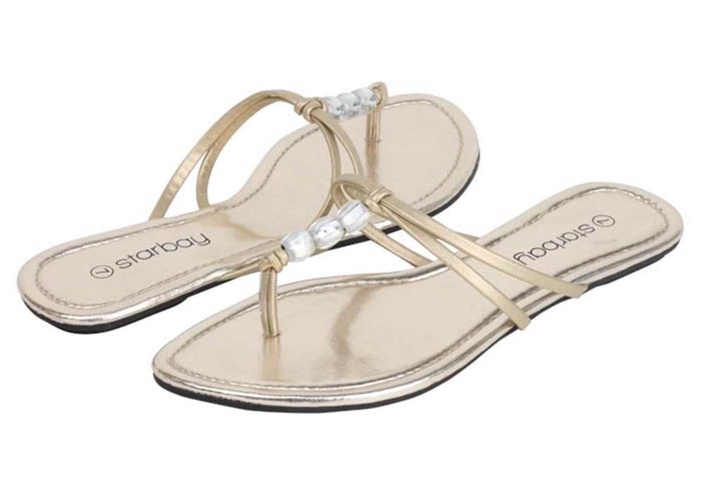walmart gold sandals
