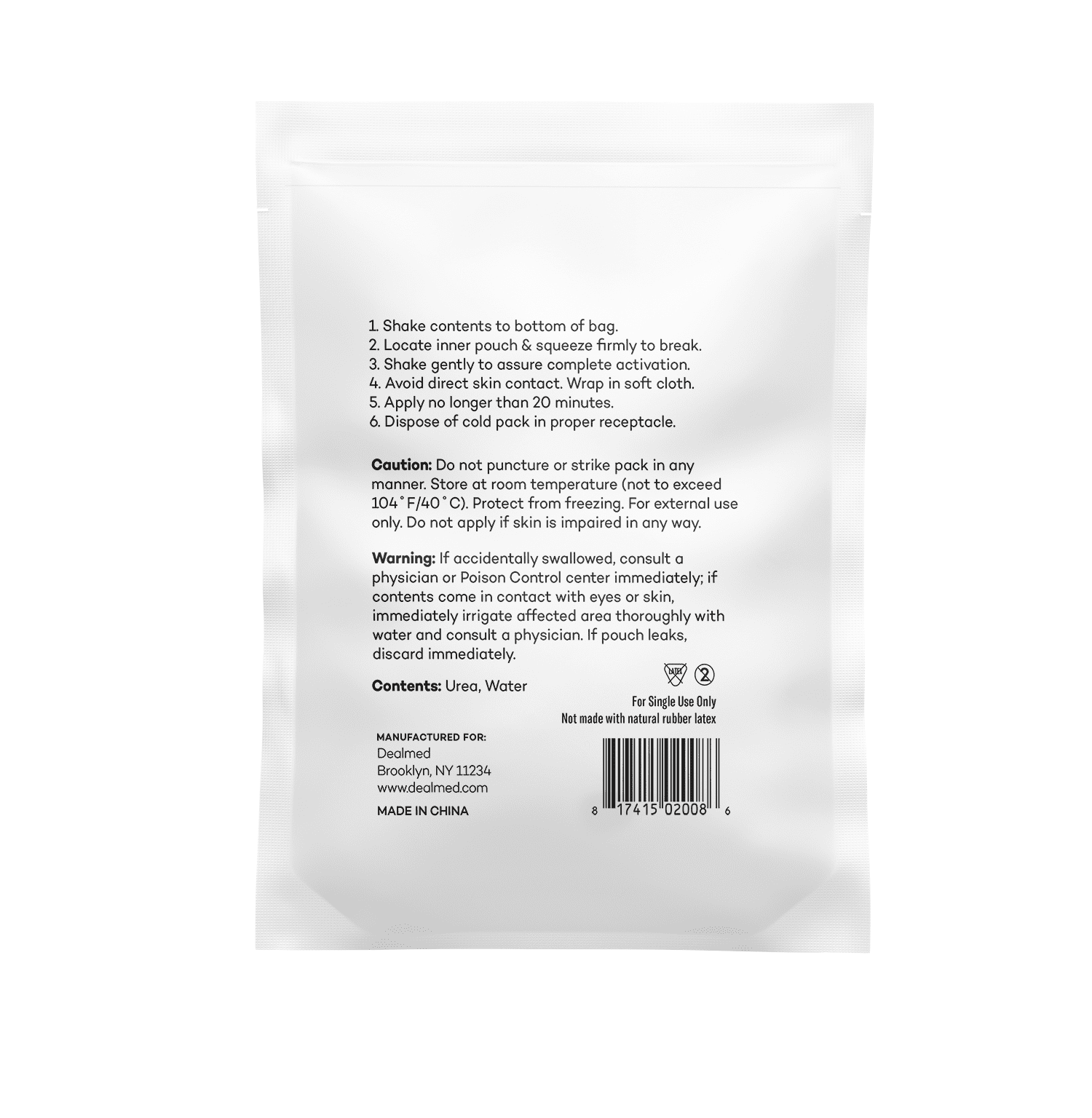 Dealmed Instant Cold Pack, 6" x 8" | Disposable Packs for Helping Injuries, Swelling, Headaches, Soreness (Pack of 3)