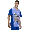 thumbnail image 3 of Tooniforms Men Scrubs Top, V-Neck, TF700, L, Cool Story, 3 of 7