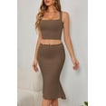 thumbnail image 3 of Conjunto de dos piezas CHYRII sin mangas con cuello cuadrado y falda midi, 3 of 7