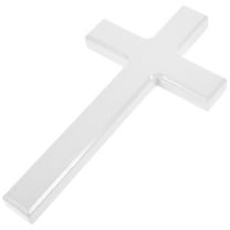 BESTOYARD Compact White Wood Cross Decoration for Living Room and Bedroom Wall