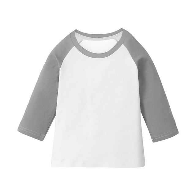 Économies d'Automne! HVOBTTY T-shirt Décontracté à Manches 3/4 pour Tout-Petit, Garçons Filles Orange Festival Mode Décontractée Haut à Manches 3/4 Col Rond Ensemble pour 3-14 Ans Gris, 11 Ans