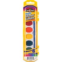 Cra-Z-Art Washable Watercolor Paints with Brush, 8 Colors
