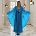 thumbnail image 4 of Long Sleeve Shirts for Women, Muslim Dress for Women Loose Batwing Sleeved Hooded Beaded Embroidery Long Abaya Dress Kaftan Abayas Islamic Robe, 4 of 5