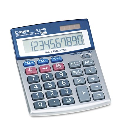 UPC: 0013803141528 | Canon 10-Digit Calculator Dual Power 4-1/4 x5-1/3 x1-1/4  Blue LS100TS