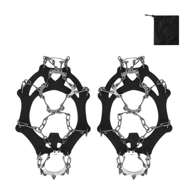 Crampones antideslizantes Colamx para calzado tacos de tracción Negro M 25cmx15cm