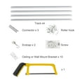 thumbnail image 3 of Miumaeov 9-12ft Heavy Duty Bendable Curtain Track Rail Set Ceiling or Wall Mounting Room Divider System, 3 of 19