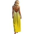 thumbnail image 4 of Uootdi Casual Dresses for Women Ombre Print Spaghetti Strap Backless Tie Back Maxi Dress Summer Vacation Style Gift, 4 of 9