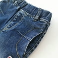 thumbnail image 5 of Kidscool Space Baby Toddler Different Color Leg Opening Letters Decor Fashion Jeans,Blue,3-4 Years, 5 of 6