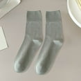 thumbnail image 2 of Fgnfyis Women's Fashion Solid Color Comfortable Casual Stretch Socks Crew Socks for Women Breathable for Daily Wear Grey One Size, 2 of 5
