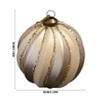 thumbnail image 3 of Pincandy 8cm Champagne Christmas Tree Ornaments - Shatterproof Textured Baubles with Gold Glitter Accents, Lightweight Hanging Pendants for Holiday Decor, 3 of 6