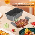 thumbnail image 4 of Meatloaf Pan and Toast Pan Kit Non-Stick Loaf Baking Pan with Drain Tray Carbon Steel Bread Loaf Pan Meatloaf Baking Pan Bread Baking Tin for Baking Toast Meatloaf, 4 of 8