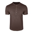 thumbnail image 6 of Fabrcox Henley Shirts for Men Short Sleeve Fitted Mens Top Lightweight Breathable Spring Summer Outdoor Running Men's T-Shirts, 6 of 6