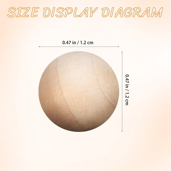100pcs Unfinished Small Wooden Balls 1/2 Inch 12mm Natural Round Craft Beads for DIY Projects Arts & Crafts Christmas No Hole