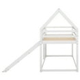 thumbnail image 5 of Bellemave  Twin Bunk Bed with Slide, Wood Floor Bunk Bed Twin Over Twin, House Bunk Bed Frame for Bedroom (White), 5 of 9