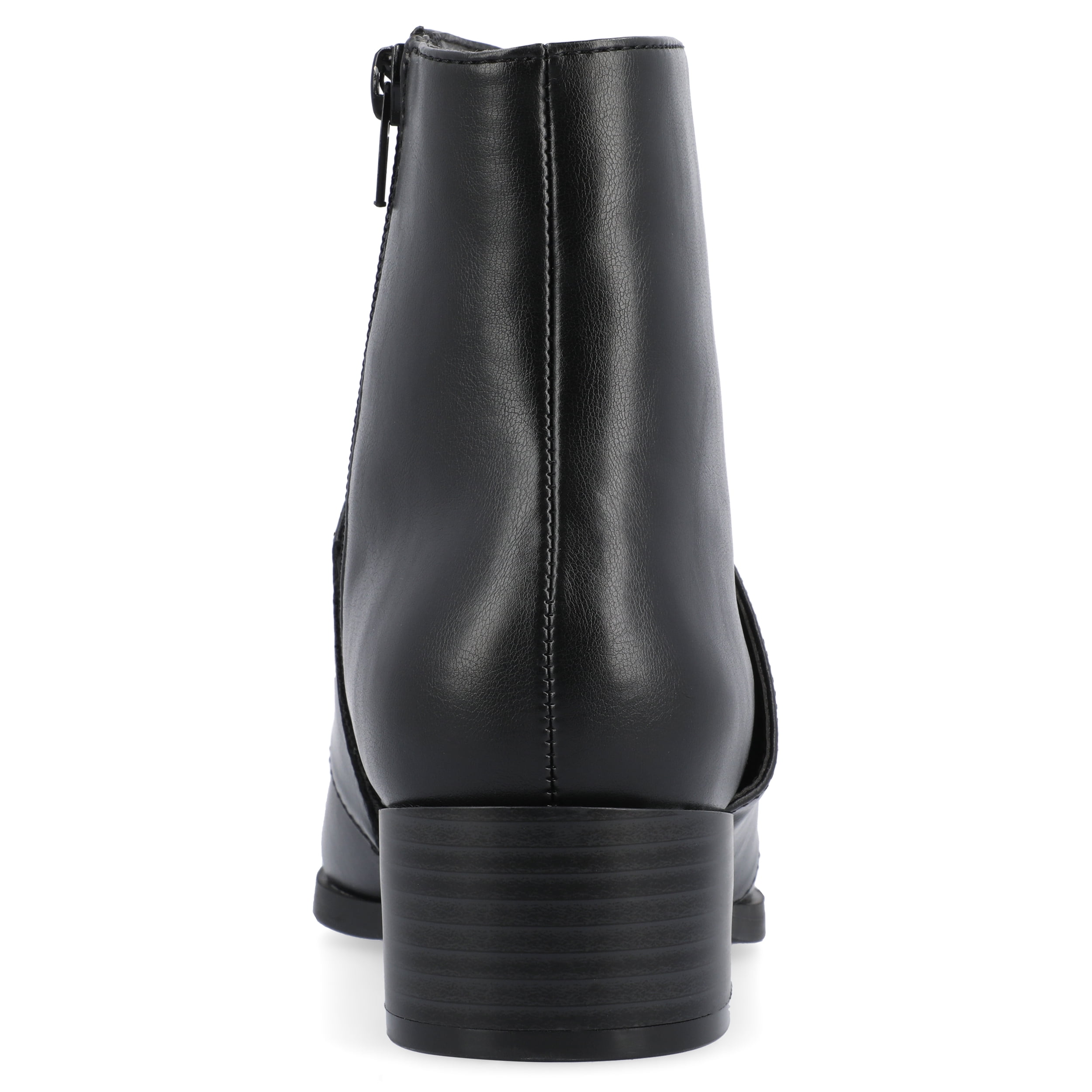 Journee Womens Kyler Two Tone Square Toe Booties