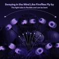 thumbnail image 2 of 2 Pack Solar Scary Eyeball Lights 16LED Halloween Garden Lights Purple Spooky Lights Waterproof Halloween Stake Lights for Garden Yard Porch Patio Pathway, 2 of 6
