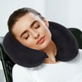 thumbnail image 4 of OAVQHLG3B Neck Pillows for Travel,Memory Foam Airplane Travel Comfortable Washable Cover Plane Neck Support Pillow for Neck Sleeping,Portable Travel Pillow, 4 of 6