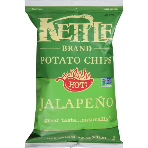 Kettle Brand Jalapeno Potato Chips, 8.5 oz, (Pack of, 12)