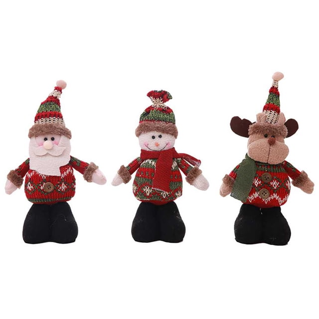 Show Case Decoración Gadget Ropa de juguete de pie Santa Reno Muñeco de nieve Muñeco Árbol de Navidad Pared de Navidad Ventana Oficina Adorno para el hogar Eigraketly ZHF0246