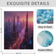 thumbnail image 3 of Diamond Art Kit for Adults, Futuristic Cityscape Sunset Skyline Diamond Painting for Adults Beginners, DIY Diamond Art Painting Kits, 5D Diamond Painting Crafts for Home Decor 12x16 Frameless, 3 of 7