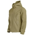 thumbnail image 1 of Mens Softshell Winter Coat Full Zip Up Jacket Casual Windproof Waterproof Rain Jacket Coat Mountaineering Top, 1 of 4