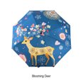 thumbnail image 4 of ZheElen Waterproof Umbrella For Outdoor Protection Versatile For Rainy Days Pongee Steel Three Fold Umbrella Flowering Elk, 4 of 6
