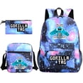 thumbnail image 1 of Three-Pieces Set Of School Bags For Male And Female Students, Campus Pencil Case, Canvas Bags Large-Capacity Backpack, 1 of 3