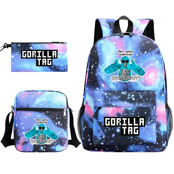Conjunto de tres piezas de mochilas escolares para estudiantes masculinos y femeninos, estuche para lápices del Campus, bolsas de lona, mochila de gran capacidad