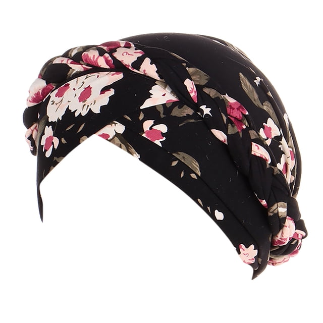Floral Colorful Headscarf Hairband With Braided Bonnet For Stylish All Day Wear #