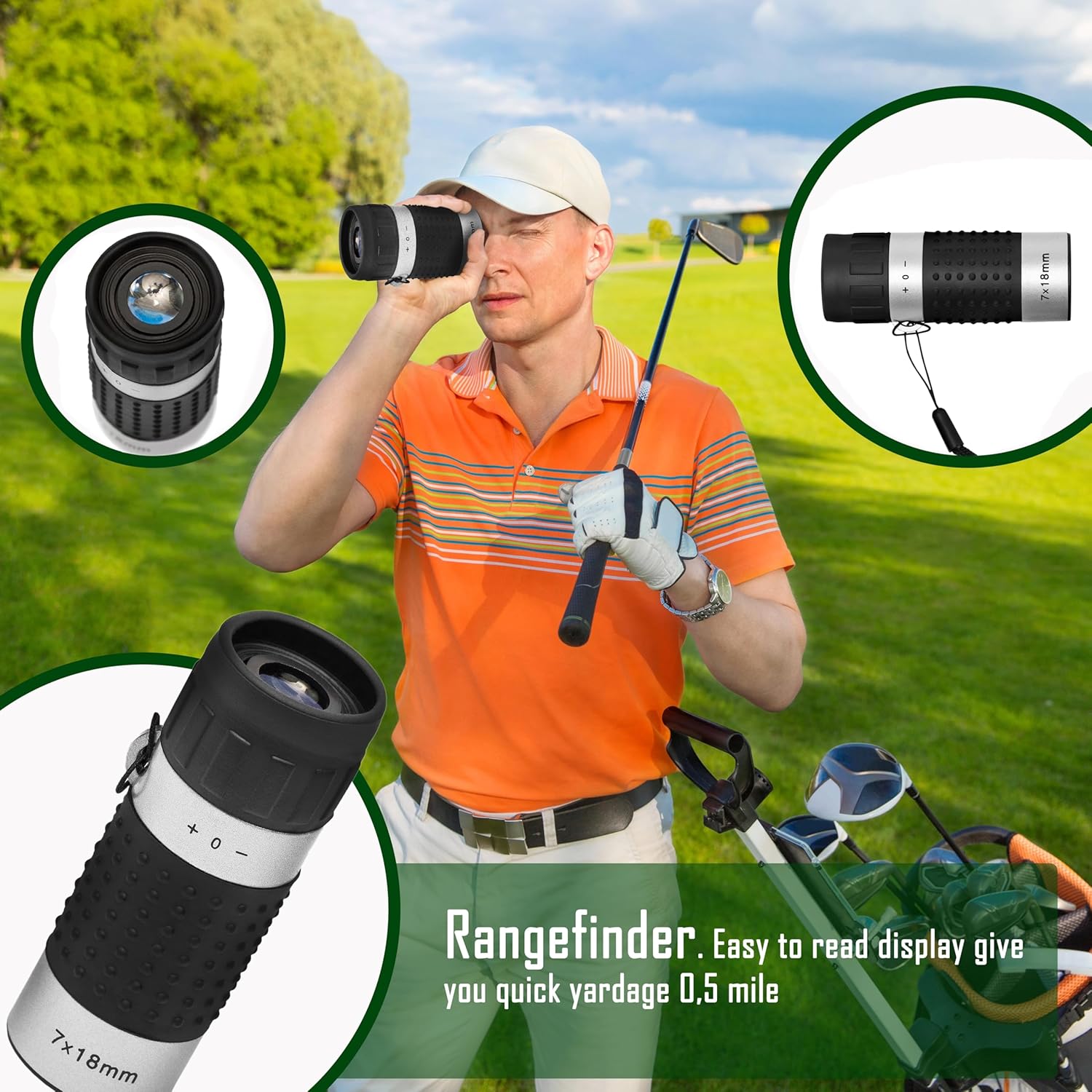 Golf Gifts for Men and Women, Golf Accessories Set with Hi-End Case, Golf Balls, Rangefinder, Golf Tees, Brush, Multifunctional Divot Knife, Scorer, Golf Ball Clamp