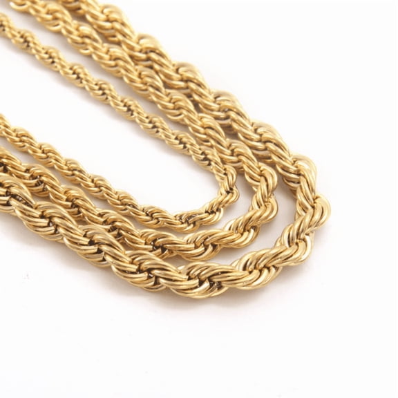 Real Yellow gold-plated Chain 14K 20 Inches 6 mm