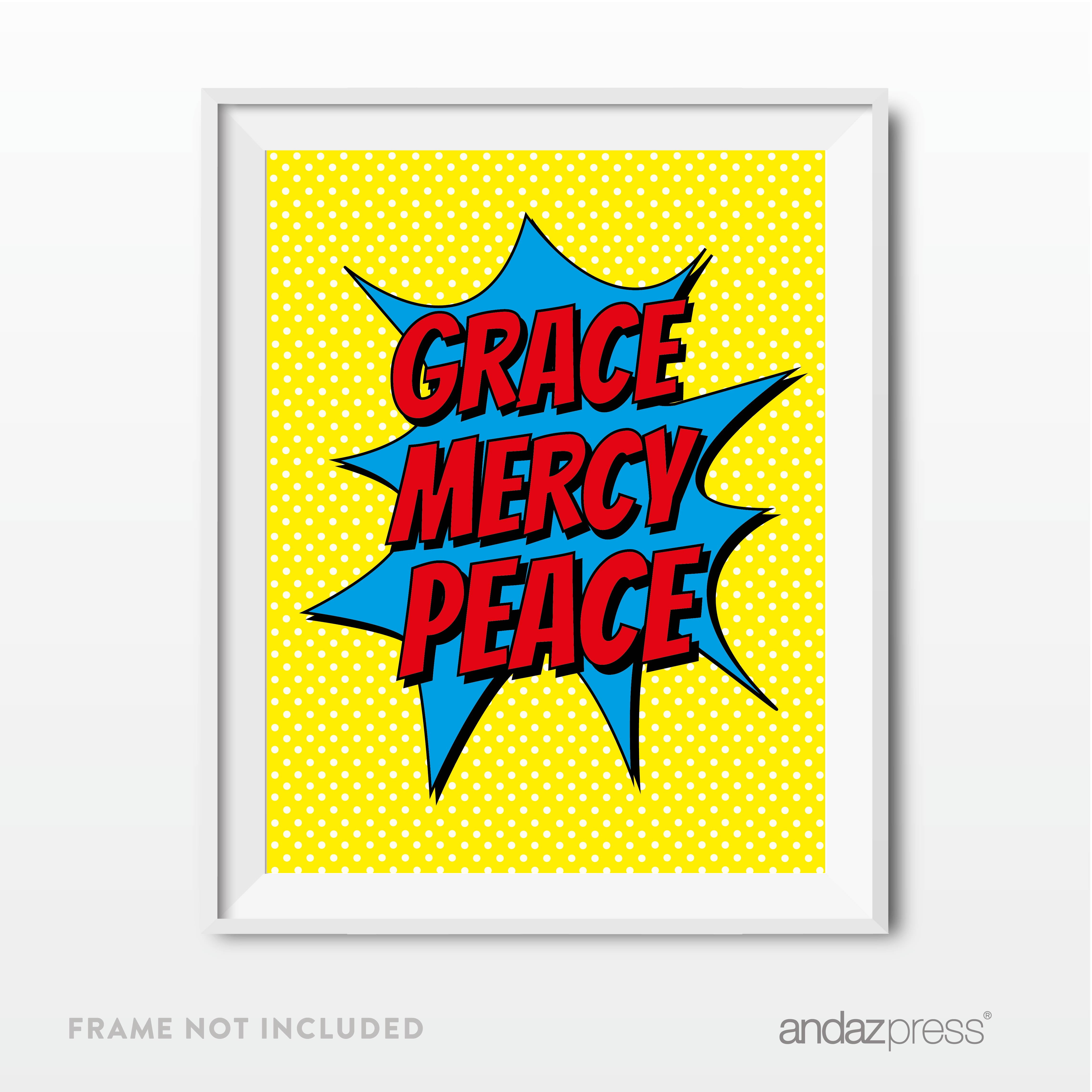 Grace Mercy Peace, Bible 2 Timothy 1 2 Bible Verses Religious Wall Art ...