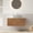 36''Gray Stone Vessel, variant on LHSHID 36"Wall-Mounted Brown Oak Plywood Cabinet and White Sintered Stone Countertop,NO Basin,NO Faucet and Sink Cover