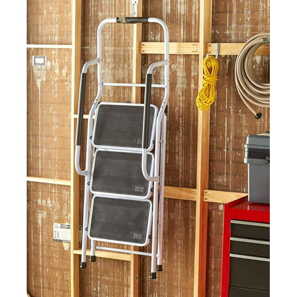 KINGRACK Folding 4 Steps Ladder, Lightweight Stepladder with Handrail KINGRACK Folding 4 Steps Ladder, Lightweight Stepladder with Handrail