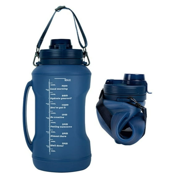 YATLTE Collapsible Water Bottles with Removable Straw, Odorless BPA-Free Silicone, Leak-Proof Foldable Reusable Bottle, Perfect for Cruise Travel Sports Gym Hiking Camping Cycling