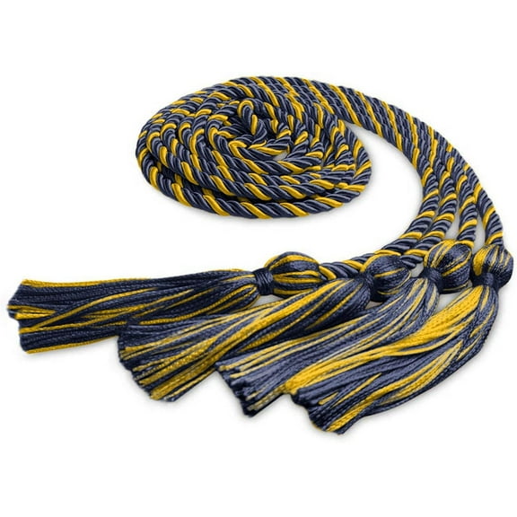 Endea Graduation Double Graduation Honor Cord Navy Blue/Gold