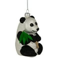 thumbnail image 4 of Northlight Glittered Panda Bear Glass Christmas Hanging Ornament - 4" - Black and White, 4 of 5