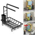 thumbnail image 1 of Cocina Baño Fregadero Esponja Organizador Independiente Abierto y hueco Fondo Cepillo Jabonera Durable Uso multiposición Colgador de paños de Soledad tendedero de encimera, 1 of 7