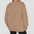 thumbnail image 3 of Sweatshirts for Women Plain Crewneck Sweatshirts Fall Casual Long Sleeve Pullover Cute Tops Loose Lightweight Sweatshirt Fashion Clothes, 3 of 4