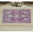 thumbnail image 1 of Bohemian Decorative Rug, Vintage Damask of Swirling Floral Motifs Boho Ethnic Forms and Shapes, Quality Carpet for Bedroom Dorm and Living Room, 6 Sizes, Dark Magenta Coconut, by Ambesonne, 1 of 1