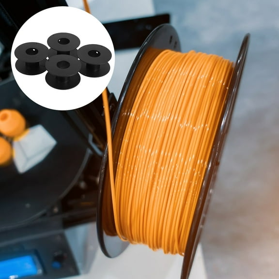 MIPCASE Cable Organizer Holder 4Pcs Cord Wheel Extension Cord Reel Black Plastic for Electrical Wire 2.71X2.71X1.34in